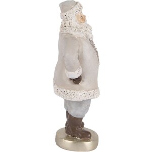Clayre & Eef Moș Crăciun Decorațiune 8x6x15 cm Gri