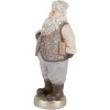 Clayre & Eef 6PR5521 Figurină Moș Crăciun 8x6x15 cm Bej/Gri