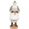 Clayre & Eef 6PR5528 Decorațiune Moș Crăciun 11x11x30 cm