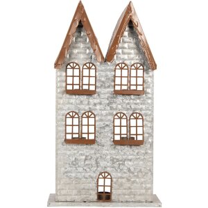 Clayre & Eef 6Y5811 Suport Lumânări Case Gri...