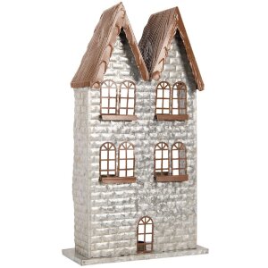 Clayre & Eef 6Y5811 Suport Lumânări Case Gri...