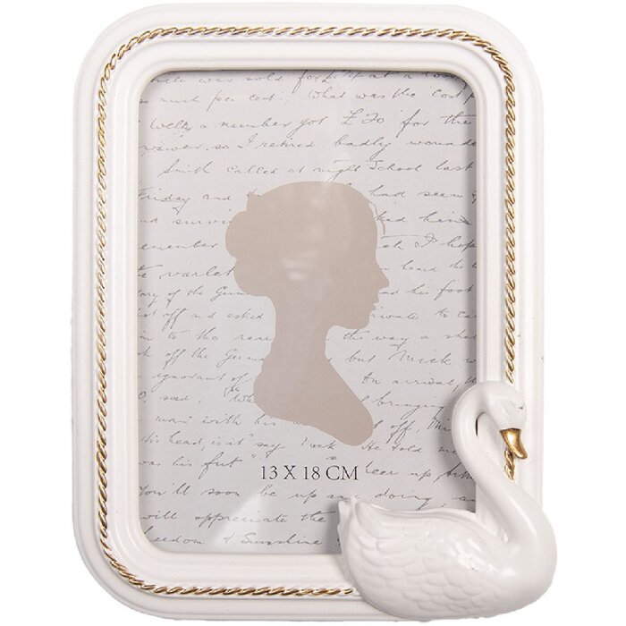 Clayre & Eef 2F1312 Ramă foto albă 17x3x22 cm, 13x18 cm