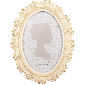 Clayre & Eef 2F1313 Fotorahmen 15x20 cm Beige-Gold 10x15 cm