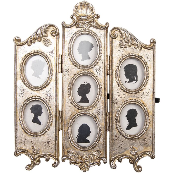 Clayre & Eef Ramă Foto Argintie 7 Fotografii 19x23 cm