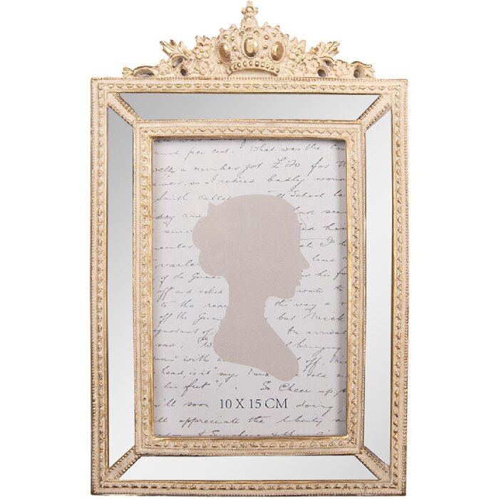 Clayre & Eef 2F1324 Ramă foto 15x23 cm Bej Auriu 10x15 cm