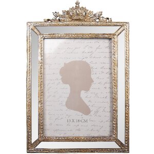 Clayre & Eef 2F1325 Fotorahmen 17x26 cm Goldfarben 13x18 cm