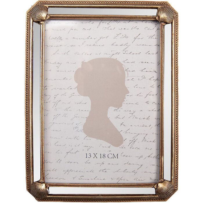 Clayre & Eef 2F1343 Ramă foto 16x21 cm auriu 13x18 cm