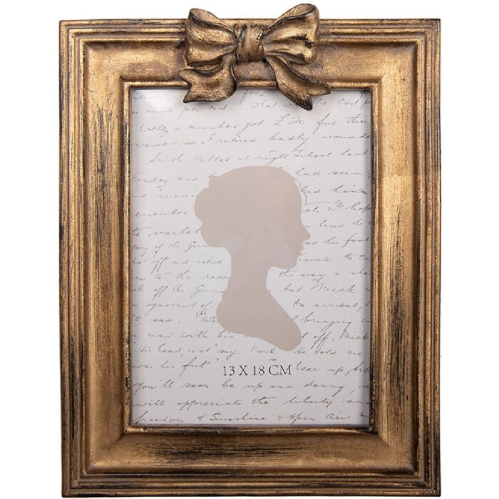 Clayre & Eef 2F1345 Fotorahmen 19x3x25 cm / 13x18 cm Goldfarben