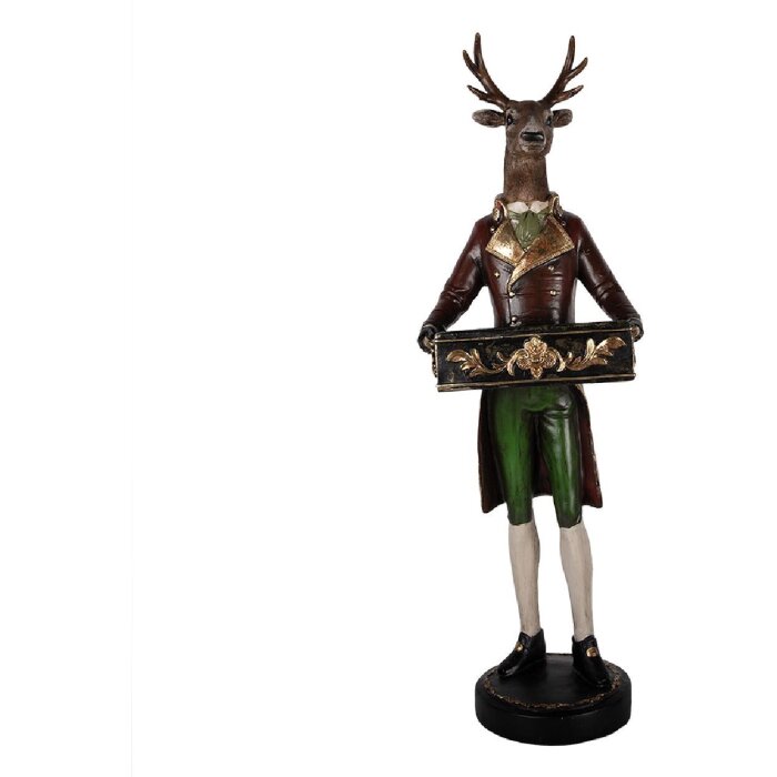 Clayre & Eef 5PR0171 Decorațiune Ren 32x31x96 cm Maro Roșu