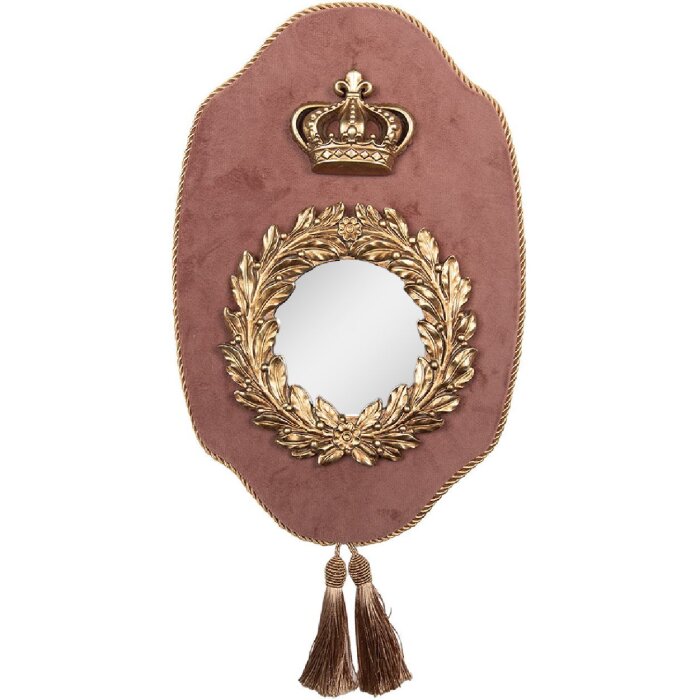 Clayre & Eef 62S333 Spiegel Rosa Goldfarbig 21x3x32 cm