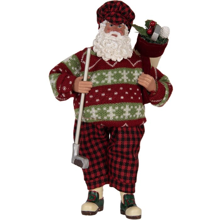 Clayre & Eef 66323 Decorațiune Moș Crăciun 16x11x28 cm