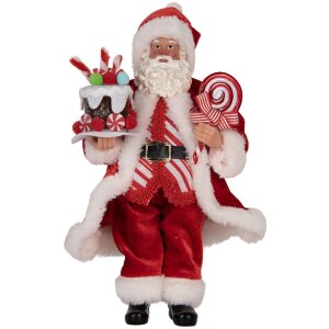 Clayre & Eef 66325 Dekoration Weihnachtsmann 16x8x28 cm