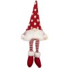 Clayre & Eef 66329 Decorațiune Gnom cu LED Roșu-Alb 16x12x32/60 cm