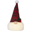 Clayre & Eef 66332 Decorațiune Gnom cu LED Roșu-Alb 10x10x25 cm