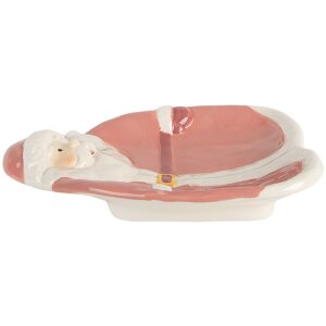 Clayre & Eef 6CE2213P Kleiner Teller 20x16x4 cm rosa-weiß