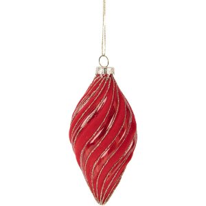 Clayre & Eef 6GL5099 Christbaumkugel Ø 7x13 cm...