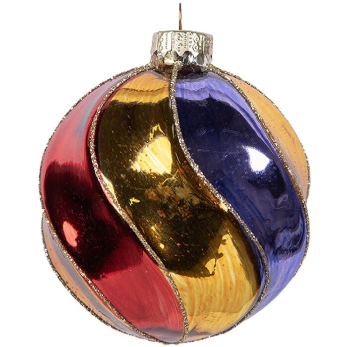 Clayre & Eef Ornament de Crăciun Multicolor Ø 8 cm