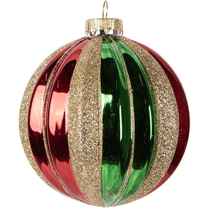 Clayre & Eef Ornament de Crăciun Ø 10x11 cm Verde Roșu