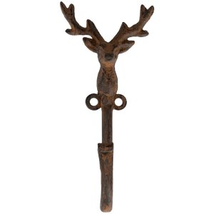 Clayre & Eef 6Y5947 Cârlig de Perete Rustic 8x6x16 cm Maro