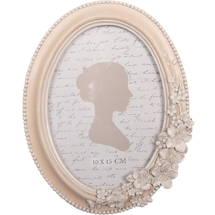 Clayre & Eef Ramă Foto 15x2x19 cm pentru Fotografii 10x15 cm Roz-Bej