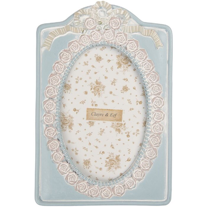 Clayre & Eef 2F1358 Ramă foto albastru-bej 10x15 cm