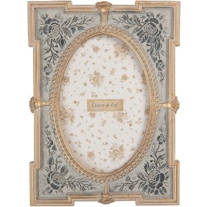 Clayre & Eef 2F1365S Fotorahmen 15x21 cm Blau...