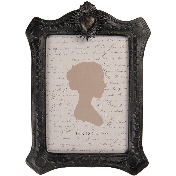 Clayre & Eef 2F1239 Fotorahmen 18x3x25 cm / 13x18 cm Schwarz
