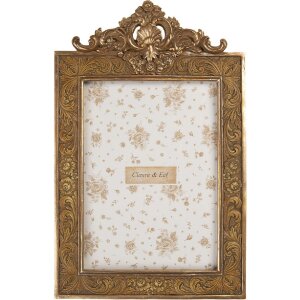 Clayre & Eef 2F1349M Fotorahmen 17x2x26 cm / 13x18 cm goldfarben