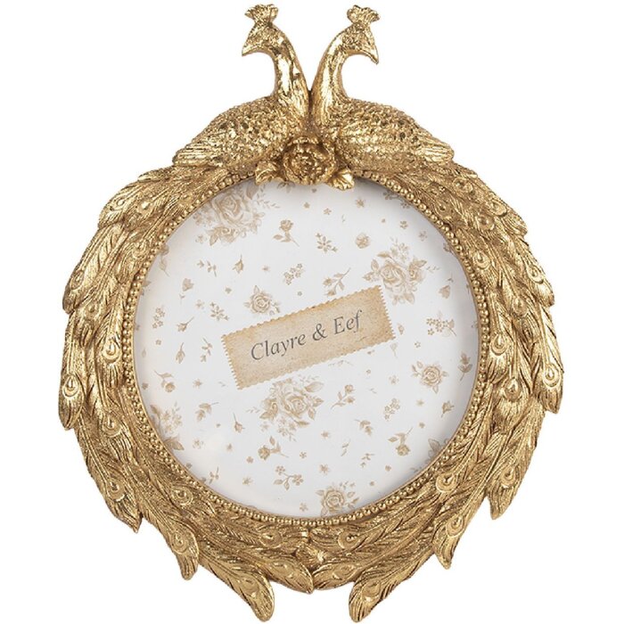 Clayre & Eef Ramă Foto Aurie 17x3x21 cm / Ø 13 cm