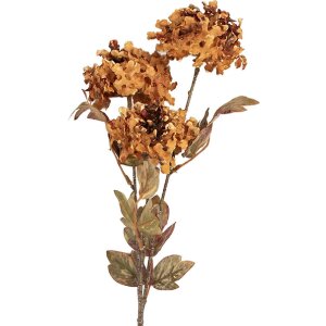 Clayre & Eef 5PL0193LO Dekoration Zweig mit Blumen 10x8x76 cm Orange Grün