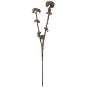 Clayre & Eef 6PL0399G Dekoration Zweig mit Blumen Grau Grün 6x6x58 cm