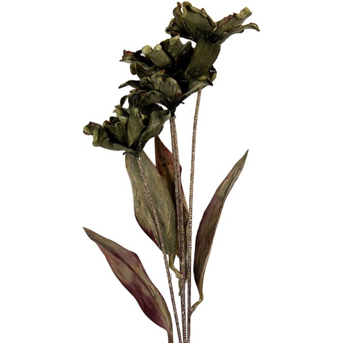 Clayre & Eef 6PL0403GR Dekoration Zweig mit Blumen 8x5x60 cm Grün