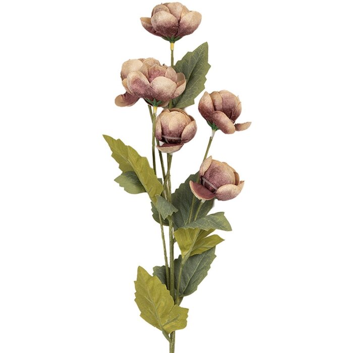 Clayre & Eef 6PL0409PA Dekoration Zweig mit Blumen 10x10x63 cm Violett