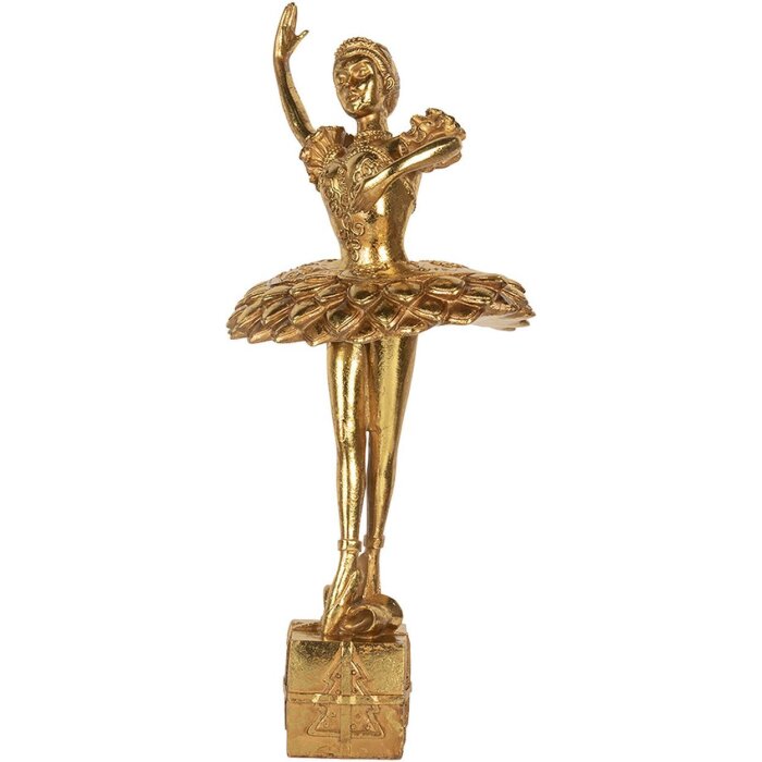 Clayre & Eef 6PR5418 Decorațiune Balerină Aurie 20x17x45 cm
