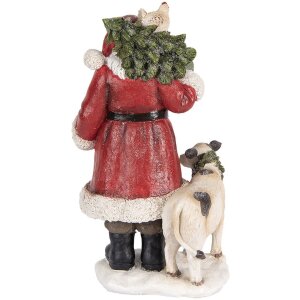 Clayre & Eef 6PR5517 Decorațiune Moș Crăciun Rustic 17x16x30 cm