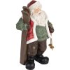 Clayre & Eef Decorațiune Moș Crăciun Verde și Maro 15x11x25 cm
