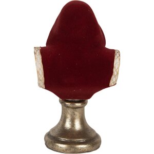 Clayre & Eef Bust Decorațiune Moș Crăciun 9x7x15 cm Roșu & Alb