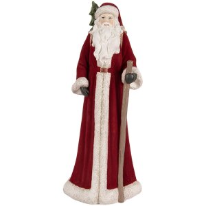 Clayre & Eef 6PR5539 Dekoration Weihnachtsmann 16x15x37 cm