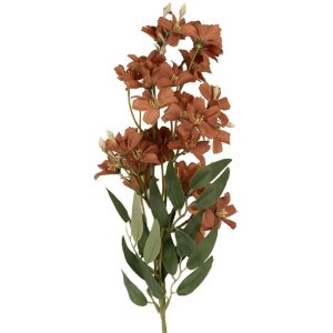 Rama decorativă cu ramură și flori Clayre & Eef 10x10x72 cm maro-verde