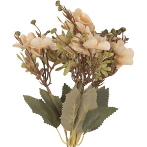 Clayre & Eef Ramură Decorativă cu Flori 10x10x32 cm Bej Verde Rustic