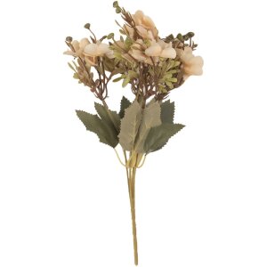 Clayre & Eef Ramură Decorativă cu Flori 10x10x32 cm Bej Verde Rustic