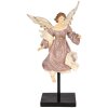Clayre & Eef 6PR5599 Dekoration Engel 23x21x42 cm Beige-Weiß