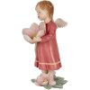 Clayre & Eef 6PR5602 Dekoration Engel 7x6x12 cm Rosa Beige