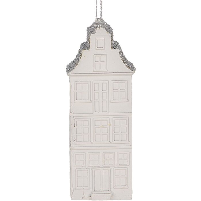 Clayre & Eef 6PR5610 Ornament Decor Casă Alb Argintiu 4x4x11 cm