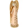 Clayre & Eef 6PR5627 Dekoration Engel 20x15x46 cm Rosa Goldfarbig