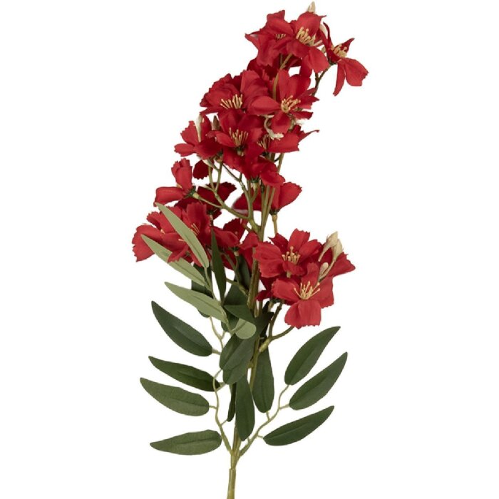 Clayre & Eef 5PL0191R Dekoration Zweig mit Blumen 10x10x72 cm Rot & Grün