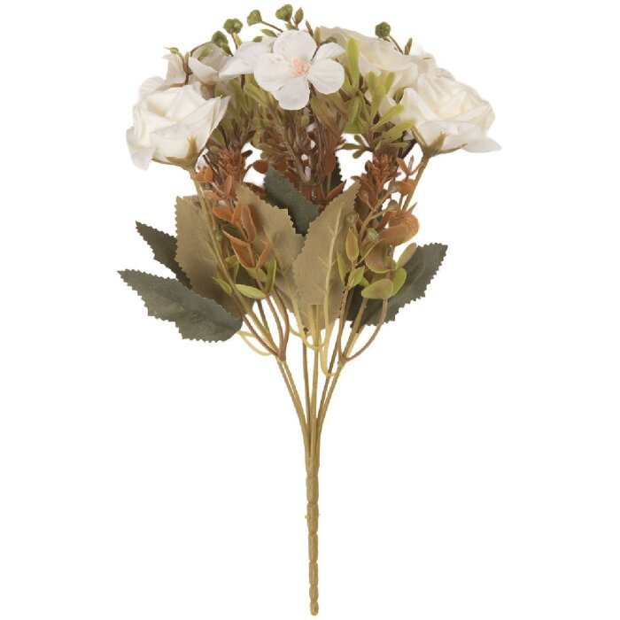 Clayre & Eef 6PL0401W Dekoration Zweig mit Blumen 12x10x29 cm