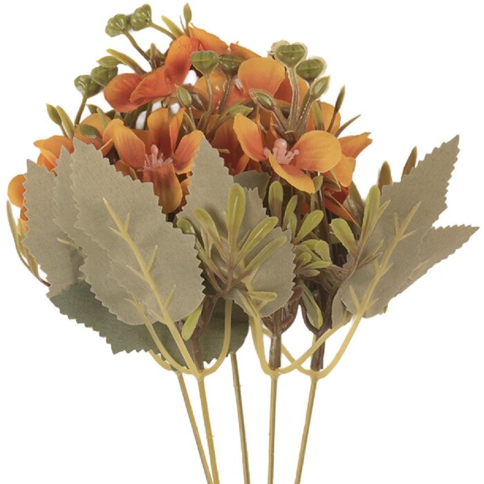 Clayre & Eef 6PL0402O Ramură decorativă cu flori portocaliu 32 cm