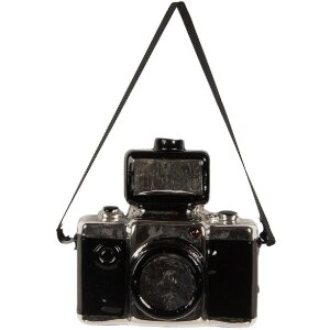 Clayre & Eef 6GL5242 Weihnachtsanhänger 9x5x9 cm Silberfarben und Schwarz