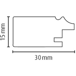 Rama foto Louisiane 20x30 cm Lemn Masiv Galben cu Sticlă